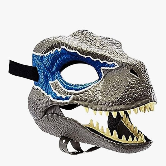 Mattel Jurassic world Dominion Velociraptor Blue Mask with Moveable Jaw