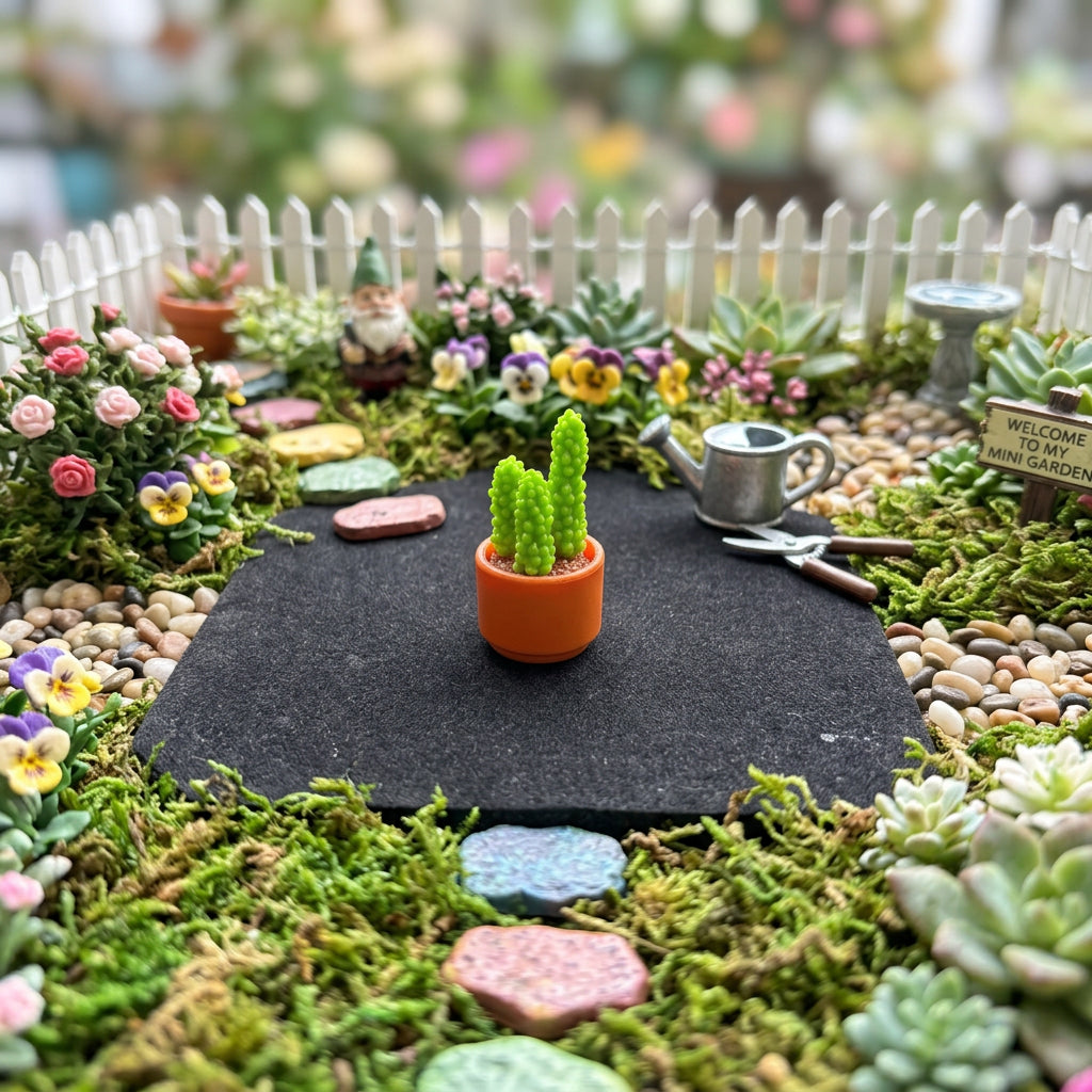 Mini Brands - Garden Adventure - Miniature - Trio Cactus Plants - in a Terracotta Pot