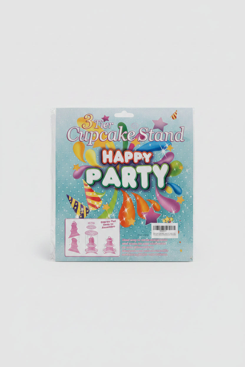 Three Tier Cupcake Stand - Happy Party