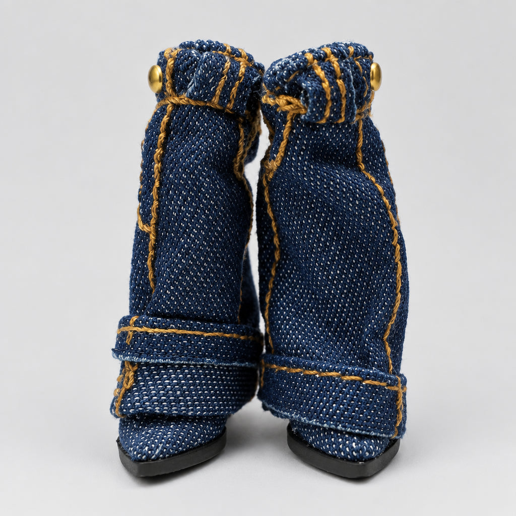 Mini Brands - ZURU - Fashion Mode - Denim Blue - Fold Over Boots