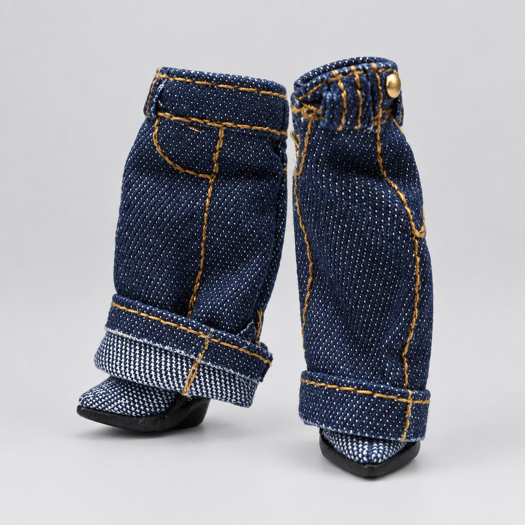 Mini Brands - ZURU - Fashion Mode - Denim Blue - Fold Over Boots
