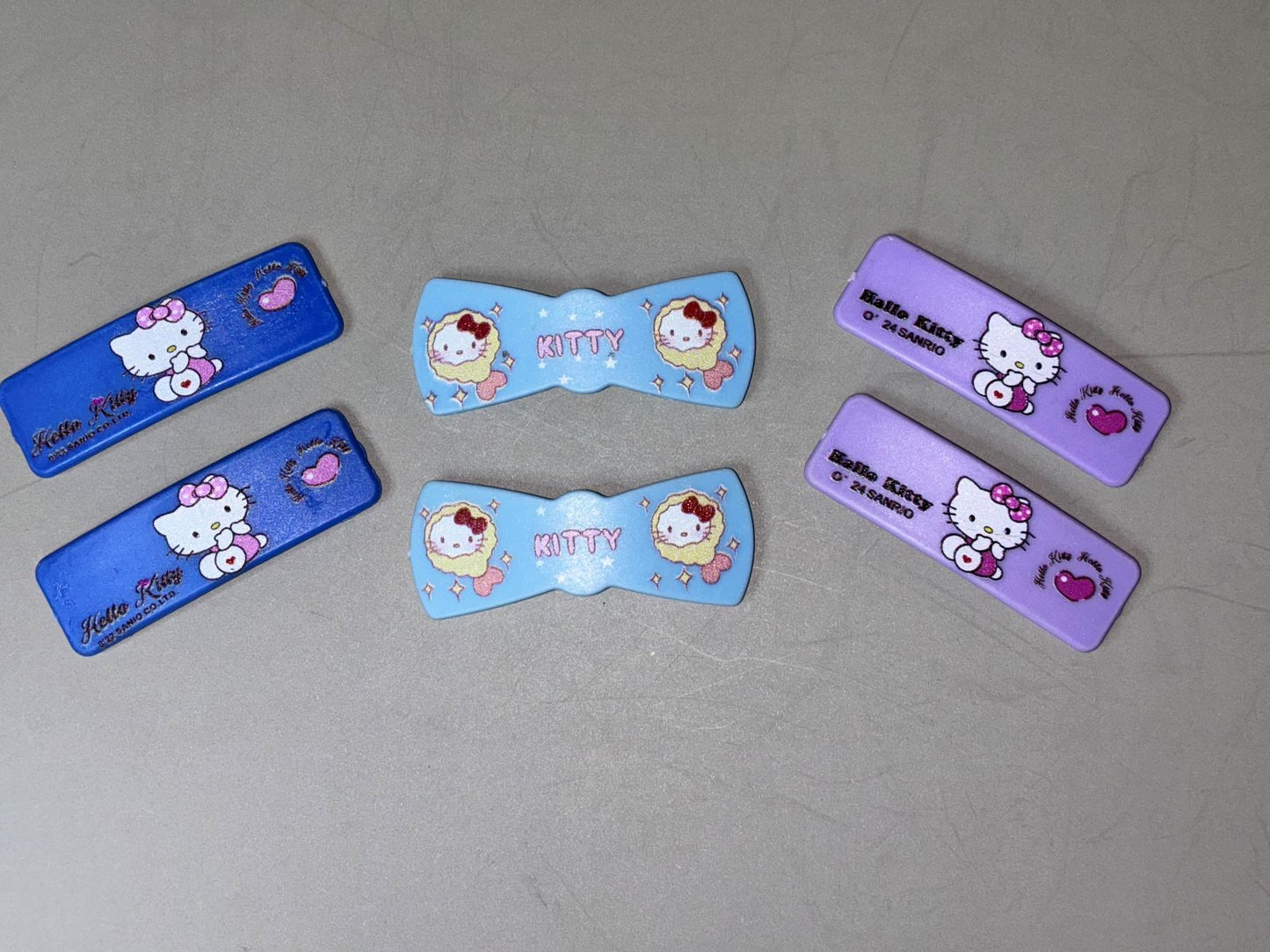 Hair Clips - 3 Pairs - Hello Kitty