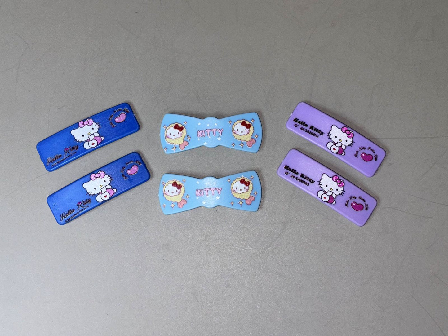 Hair Clips - 3 Pairs - Hello Kitty
