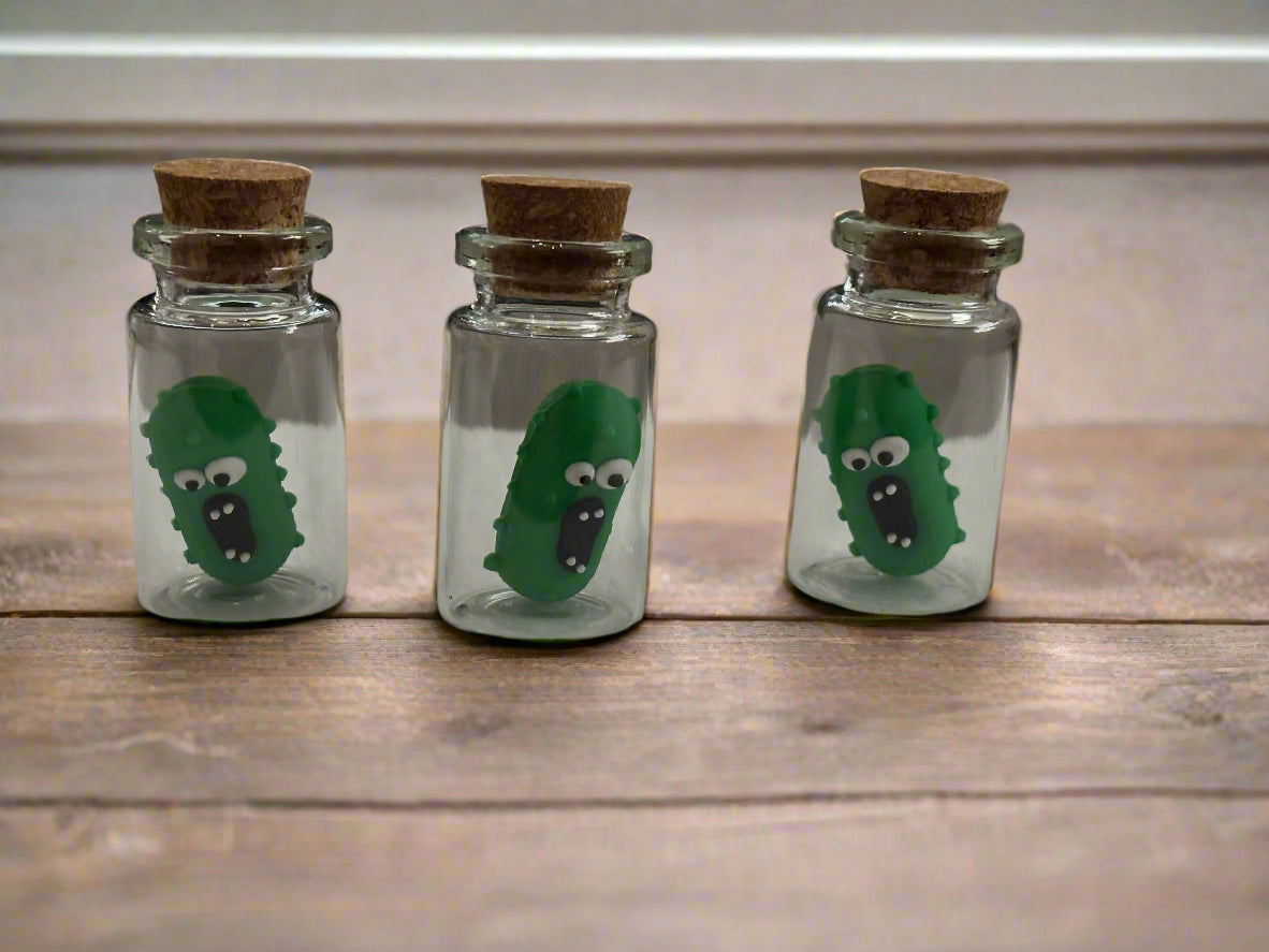 Miniature Screaming Pickle in Glass Jar