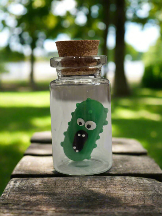 Miniature Screaming Pickle in Glass Jar