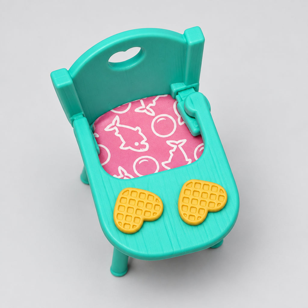 Zuru - 5 Surprise My Mini Baby Series 2 – Teal Highchair & Silicone Doll Set