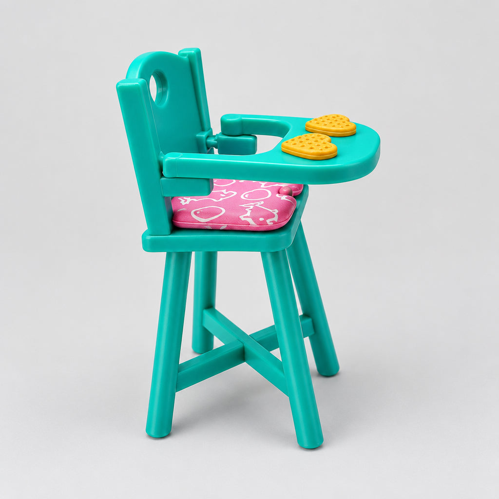 Zuru - 5 Surprise My Mini Baby Series 2 – Teal Highchair & Silicone Doll Set