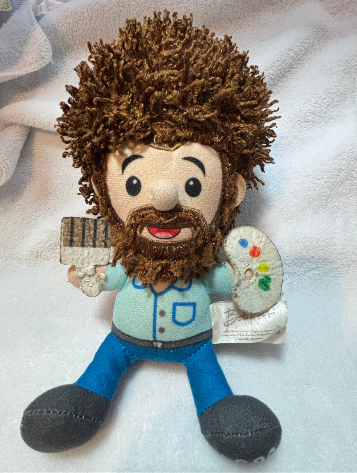 Official Bob Ross - 6.5" - Plush Collectible with Palette & Brush - AS IS / Flawed