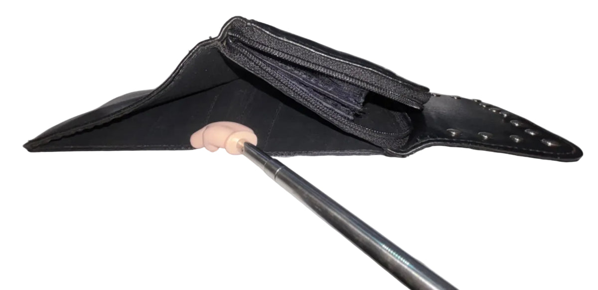 Wallet - Alternative - Punk - Goth - Black Studded - Tri-Fold - with Zip Pockets