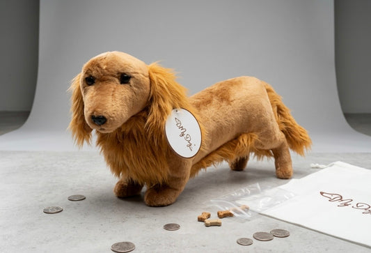 My Dog - Dachshund Brown - Premium Stuffed Dog Animal - Lifelike & Realistic