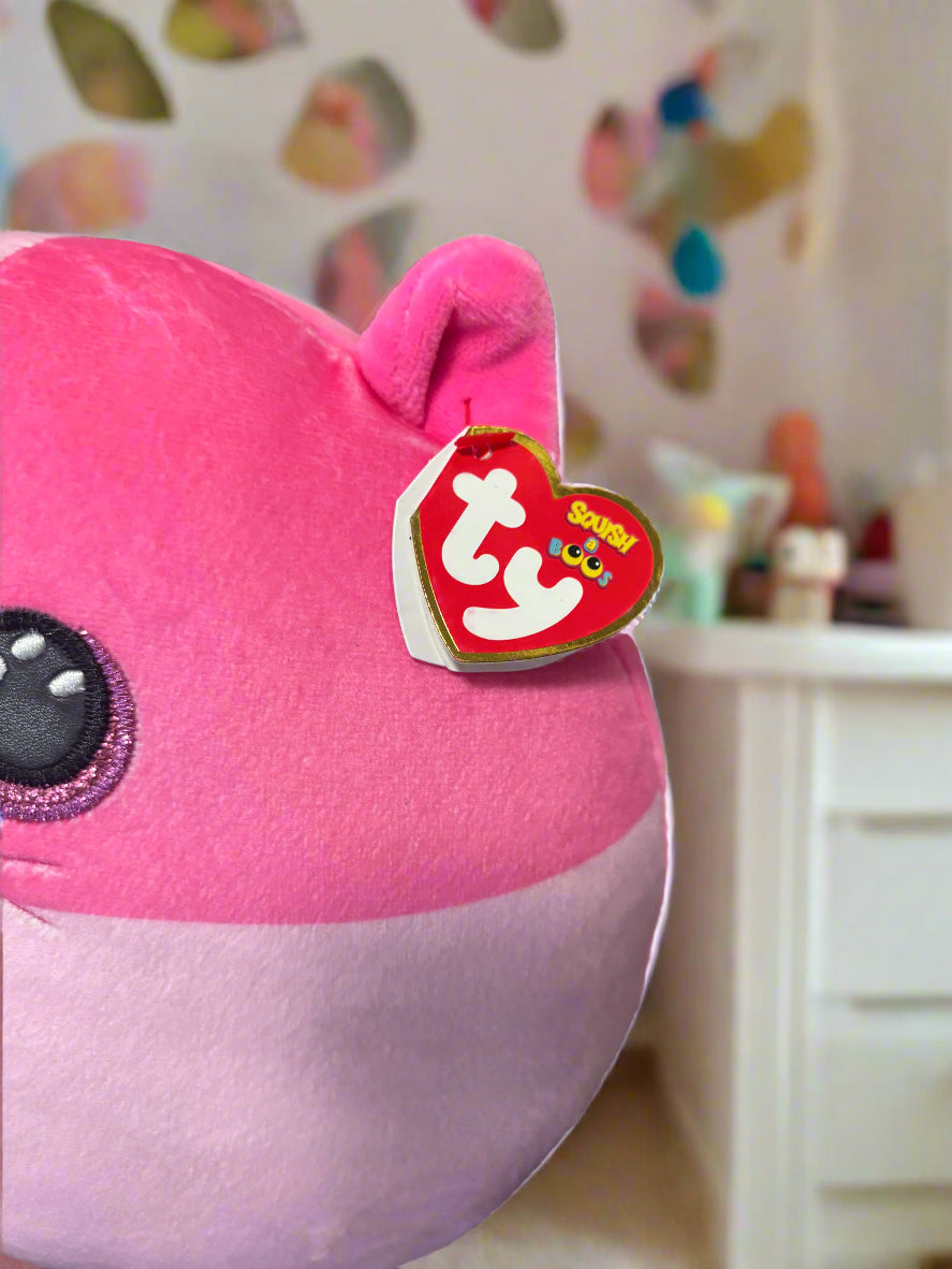Ty Valentines "Scarlet" Cat Squish-A-Boo Pillow Toy