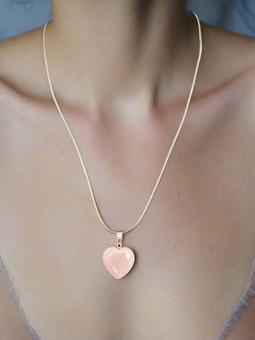 Necklace - Luminous Heart Shaped Crystal