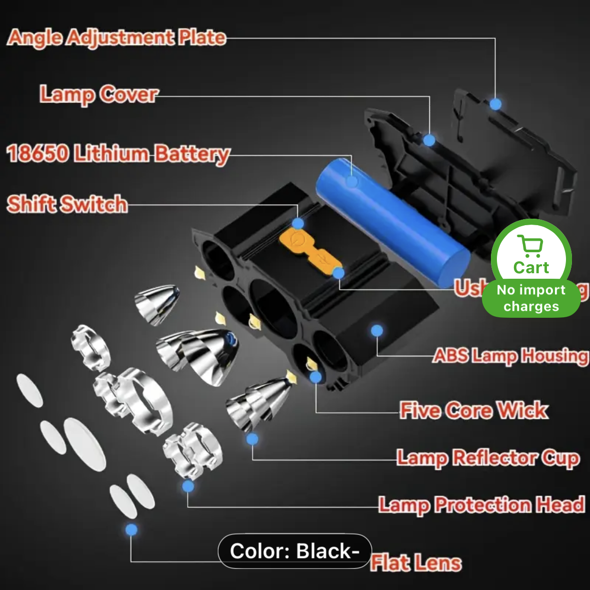 25000LM LED Rechargeable Headlamp Flashlight