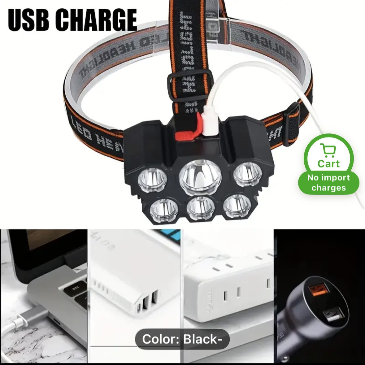 25000LM LED Rechargeable Headlamp Flashlight