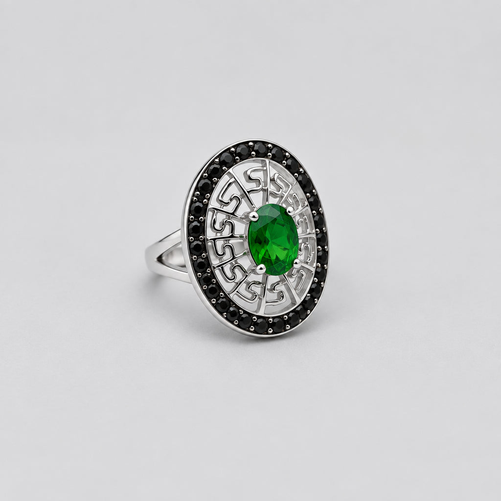 Rings - Green - Maze - Cocktail - Statement - Size 6