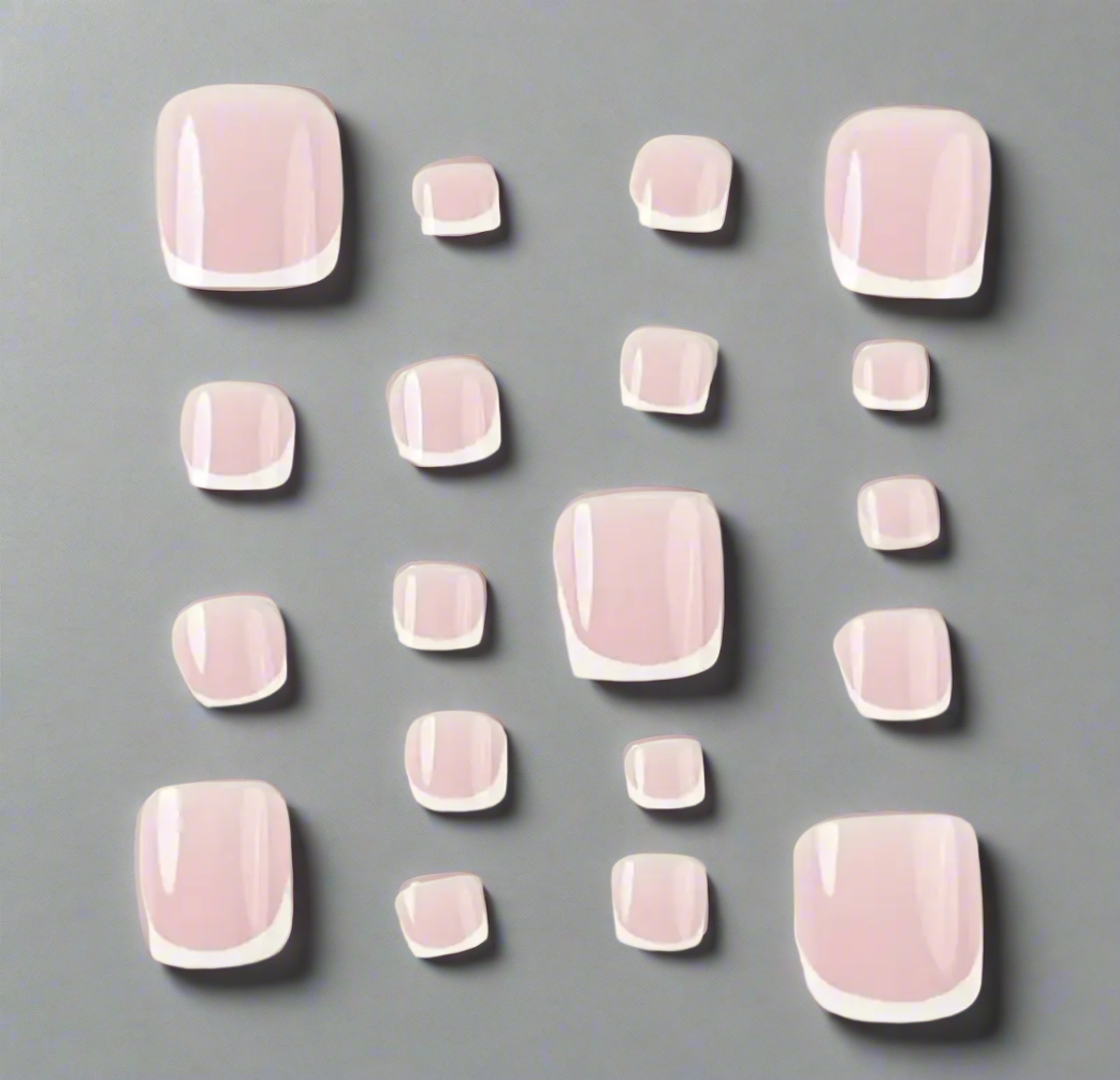 Press on Nails - Toes - French Manicure