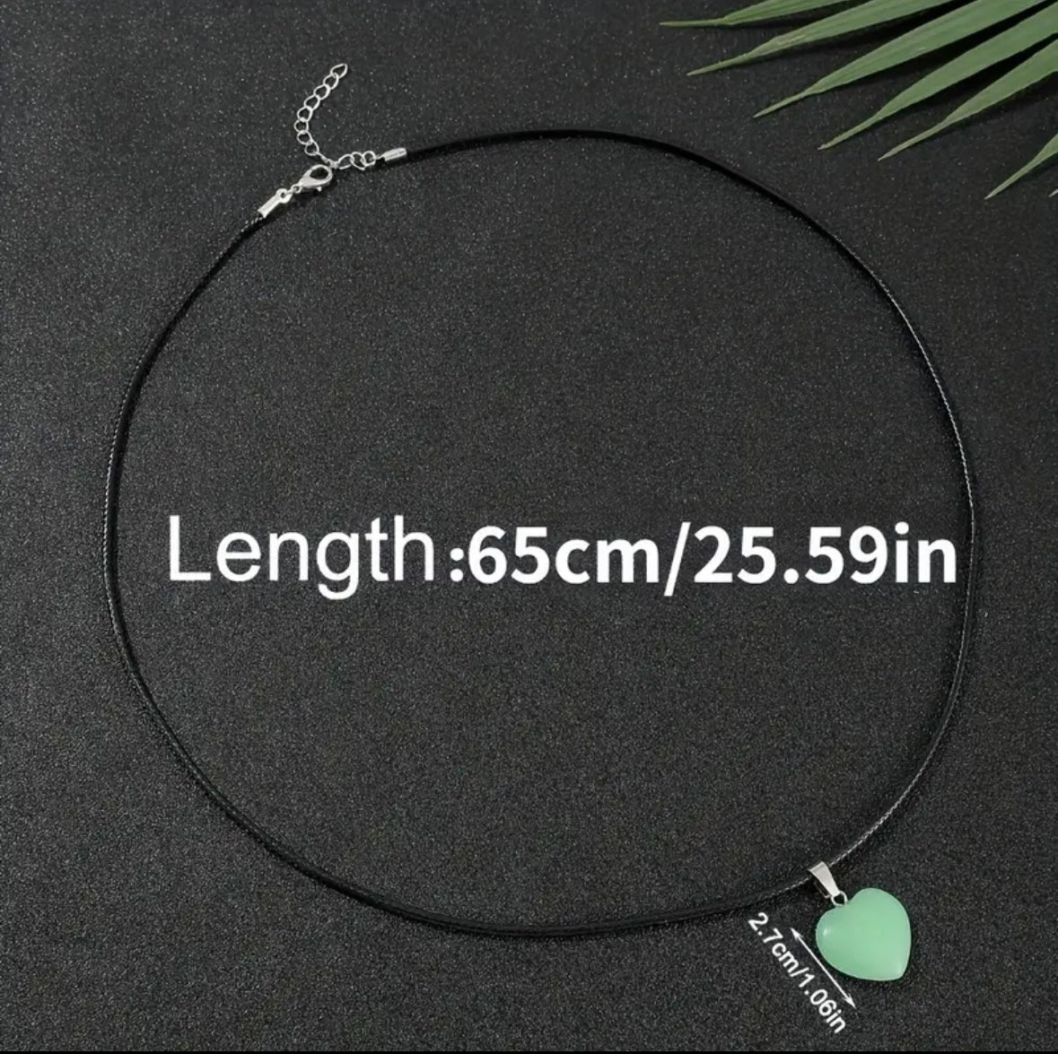 Necklace - Luminous Heart Shaped Crystal