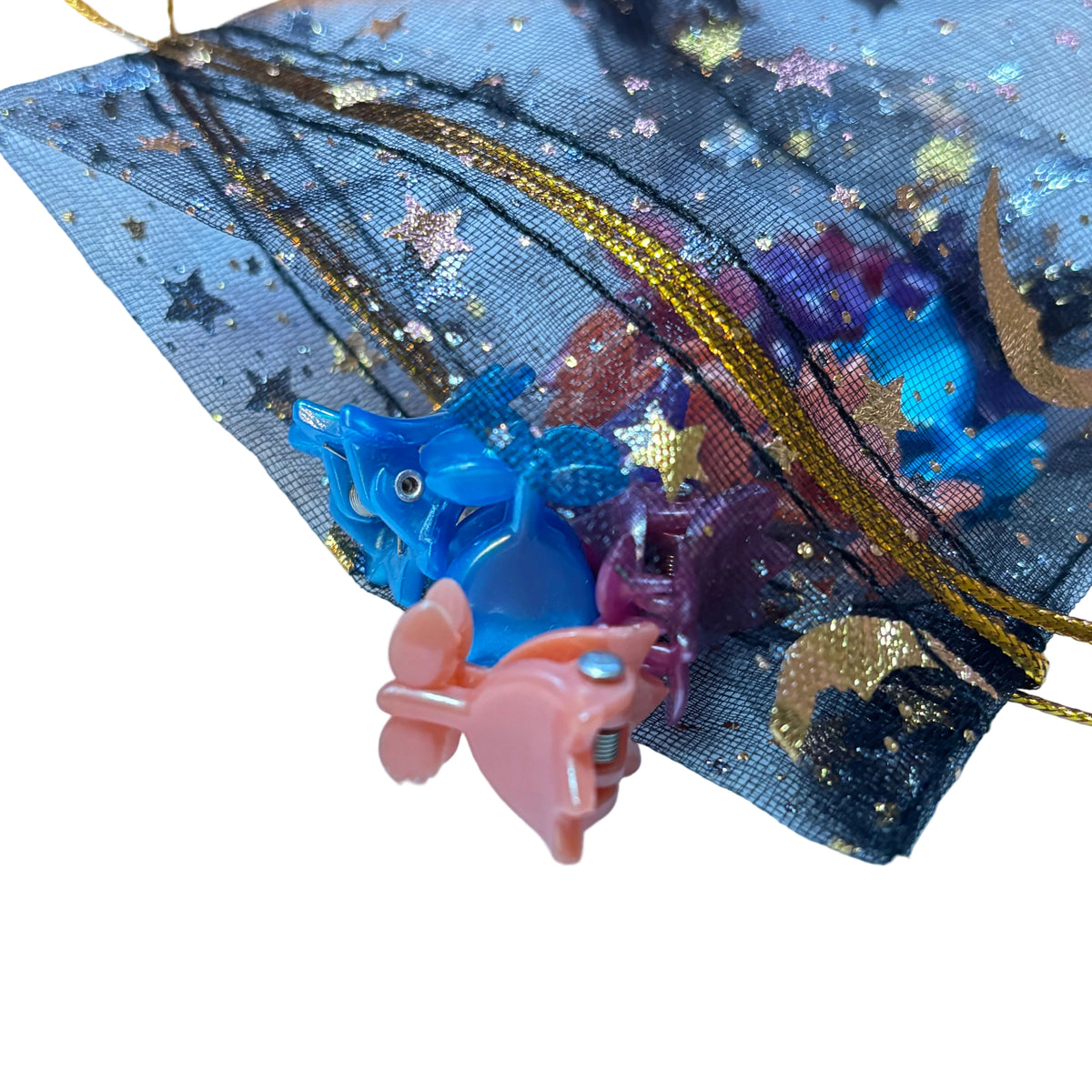 Hair Claws - Mini Tulip - Set of 12 - 3 Each of Orange, Blue, Rose, & Purple