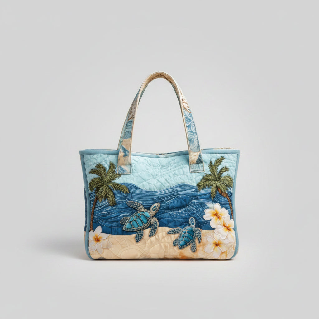 Tote Bag - Quilted Bag - Sea Turtles