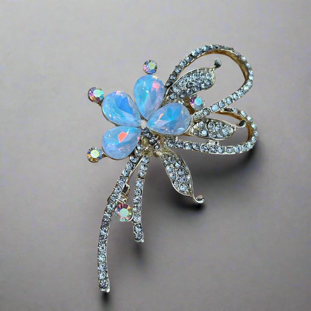 Brooch - Butterfly on Flower