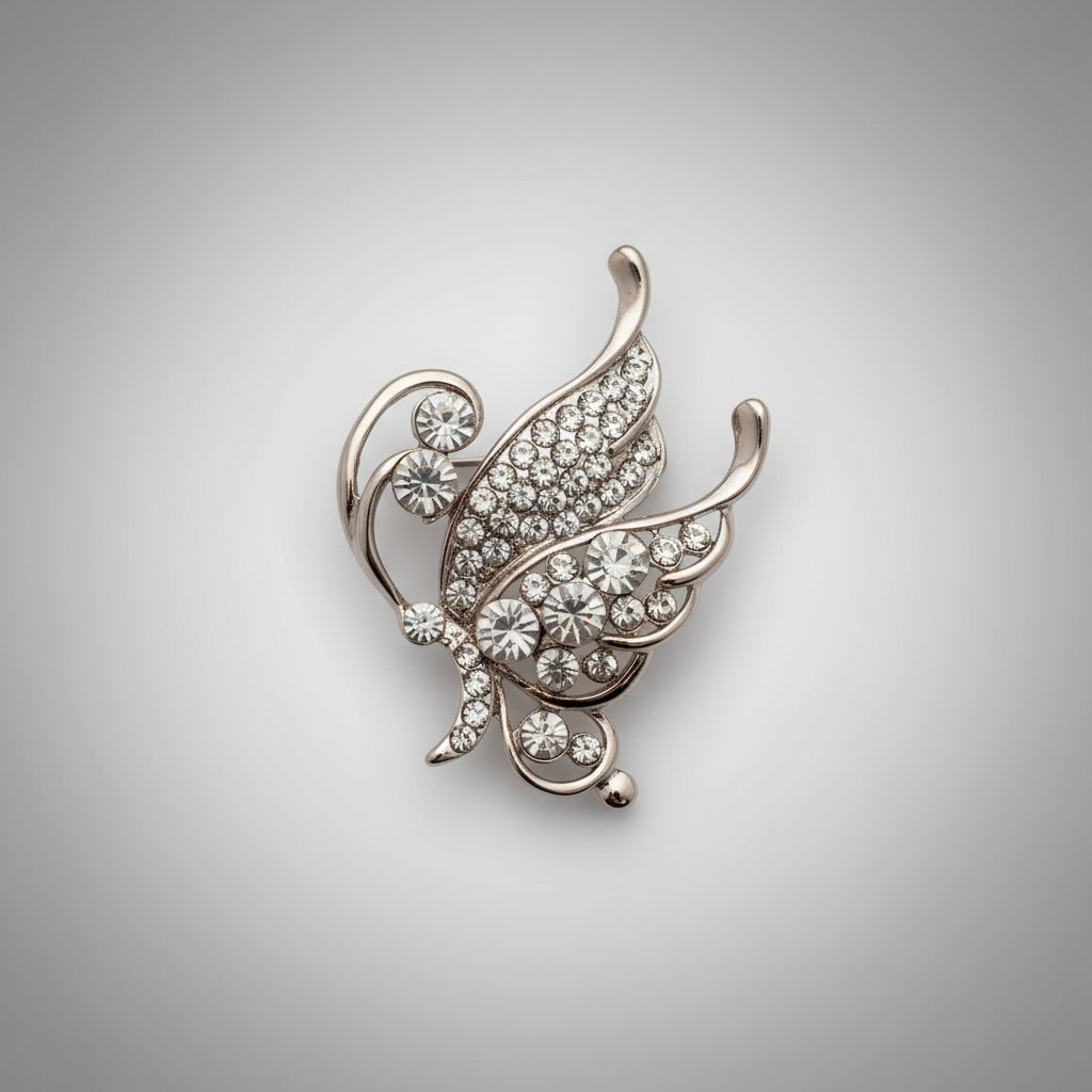 Brooch - Rhinestone Butterfly