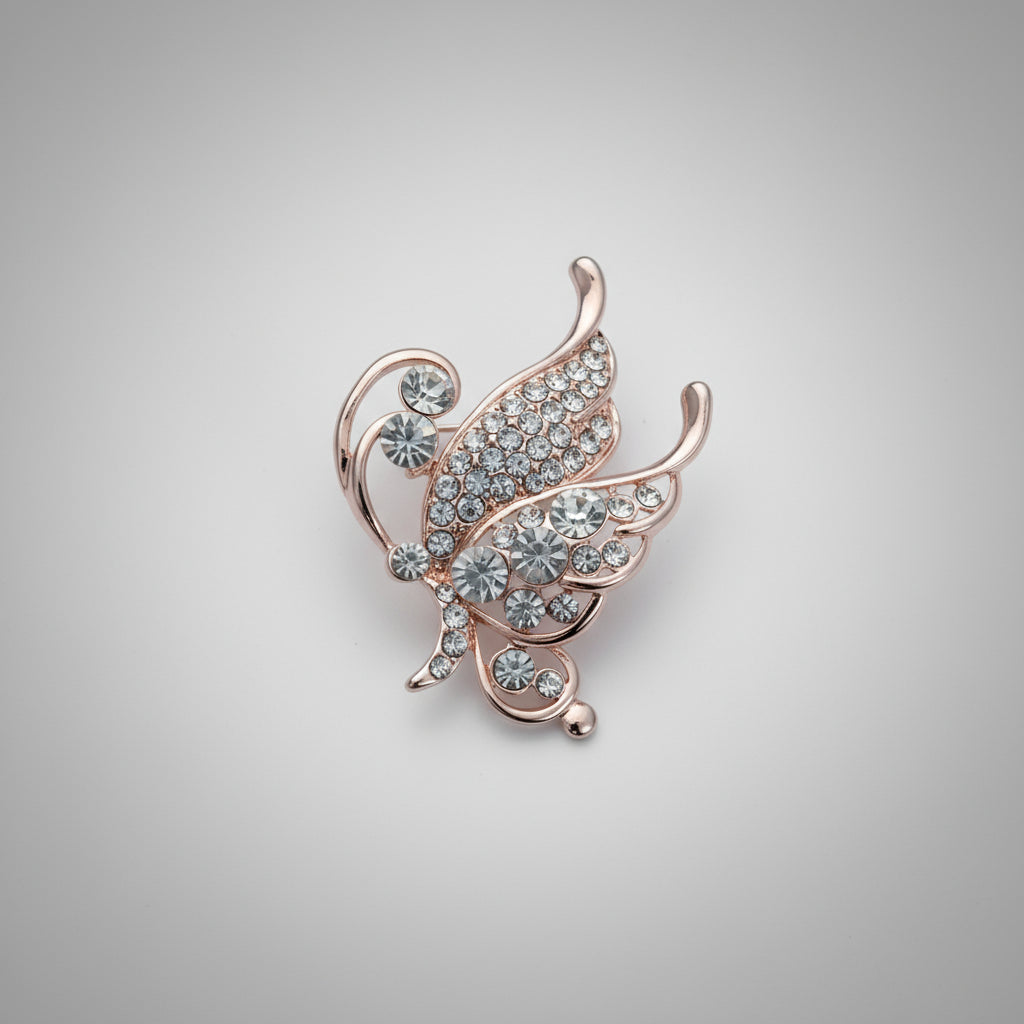 Brooch - Rhinestone Butterfly