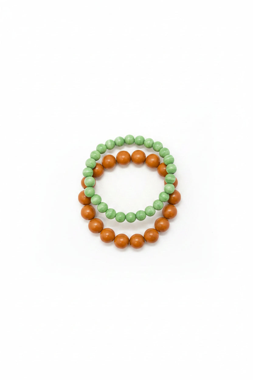 Stretch Beaded Bracelets - Set of Two