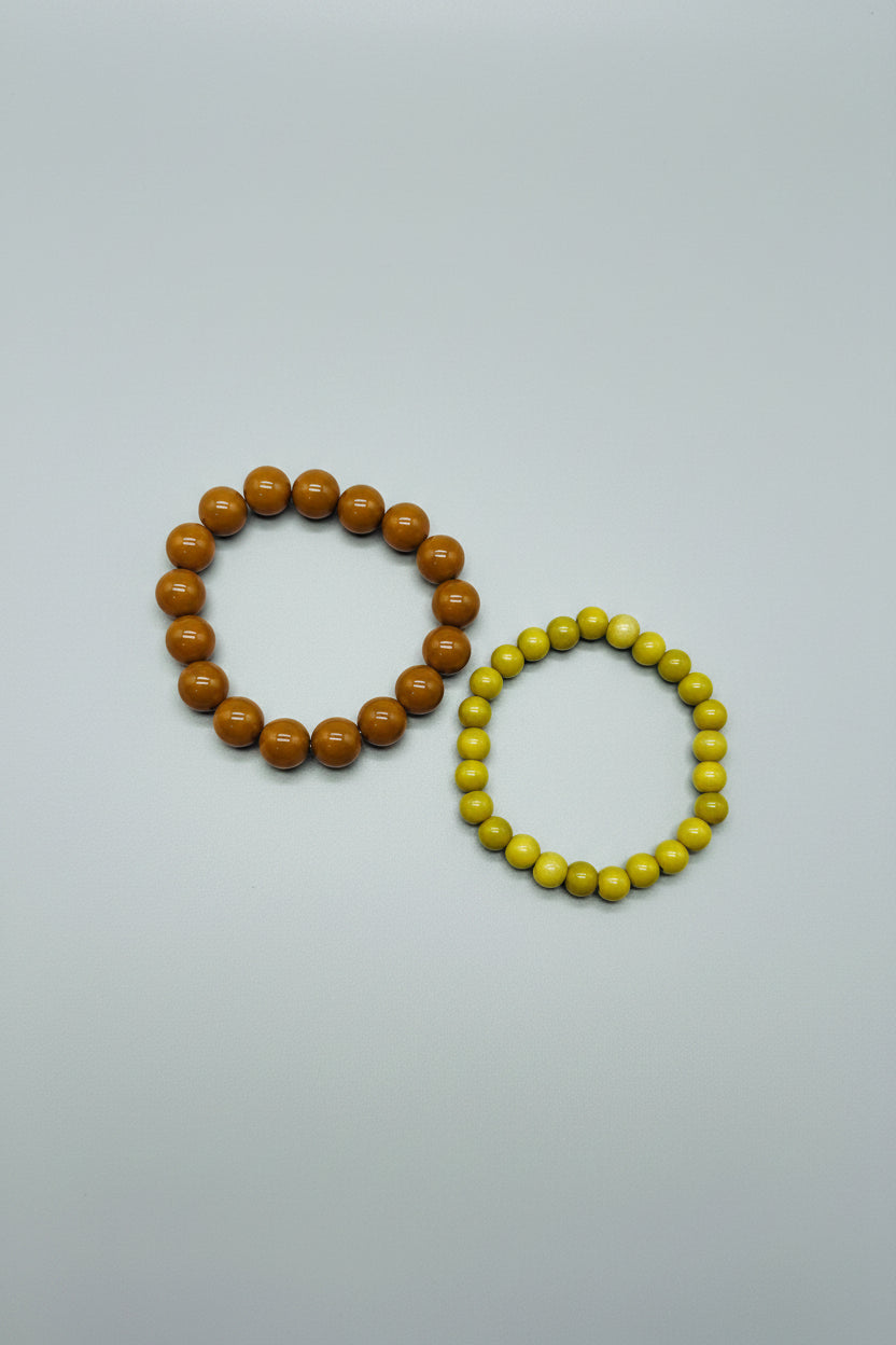 Stretch Beaded Bracelets - Set of Two