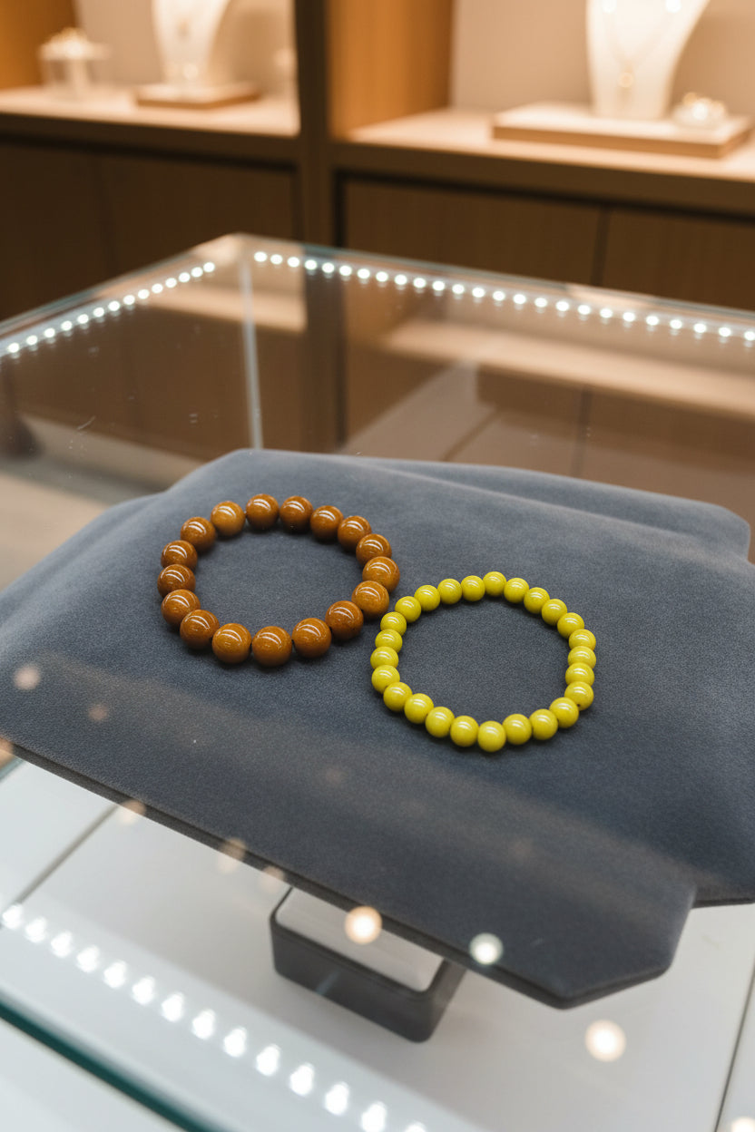 Stretch Beaded Bracelets - Set of Two