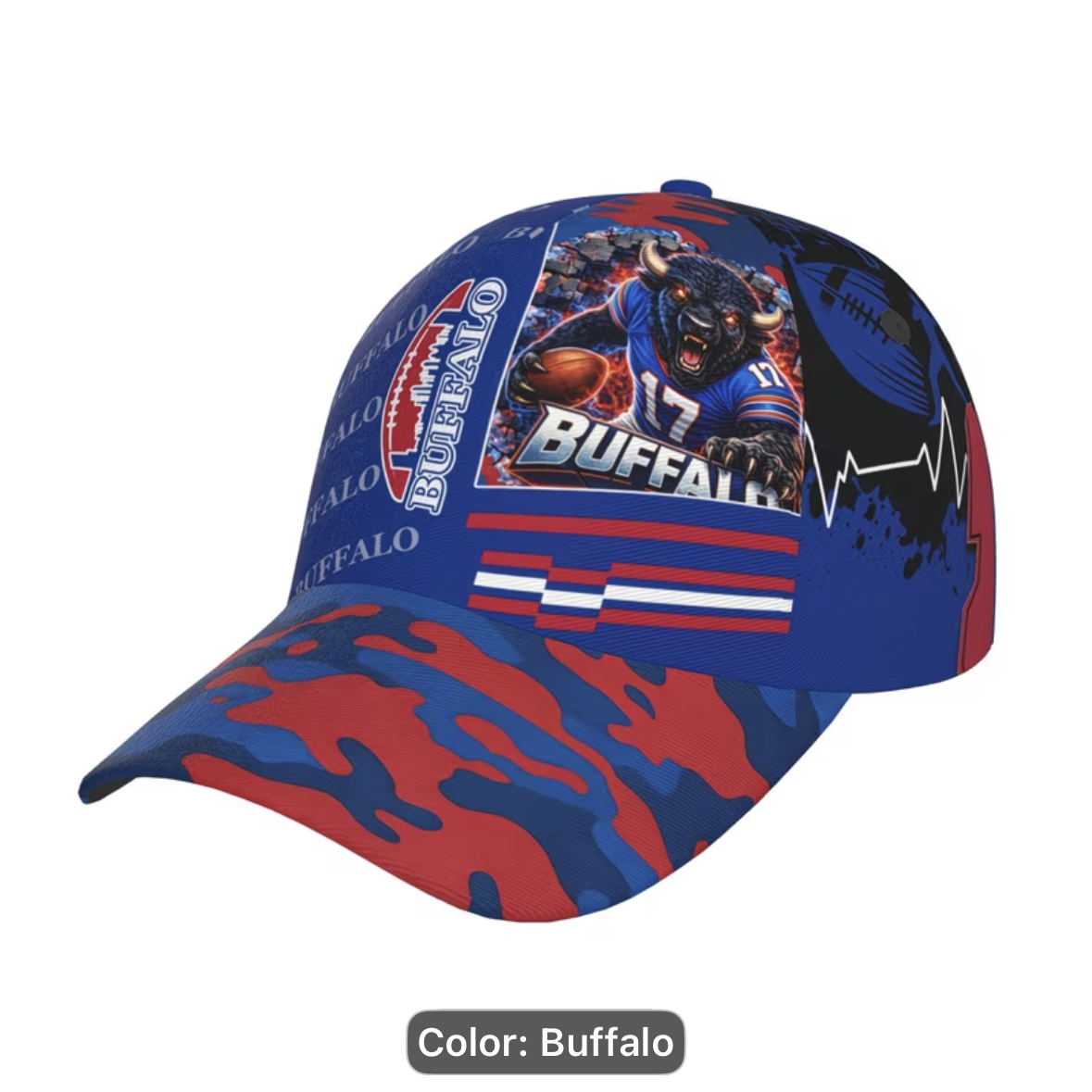 Baseball Cap - Buffalo Footbalo -  Adjustable Snapback