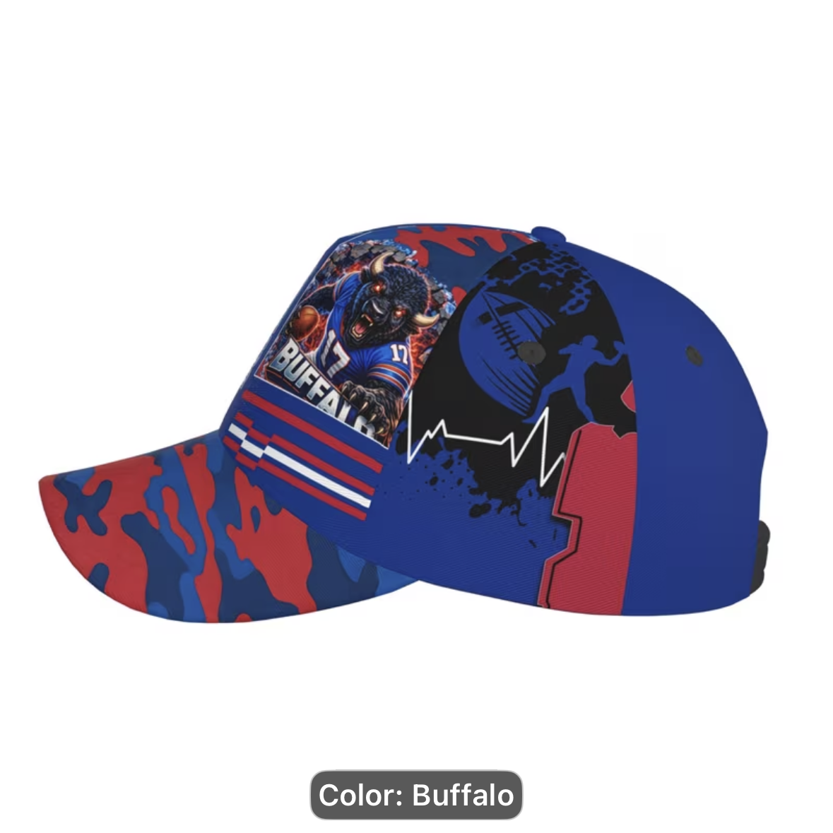Baseball Cap - Buffalo Footbalo -  Adjustable Snapback