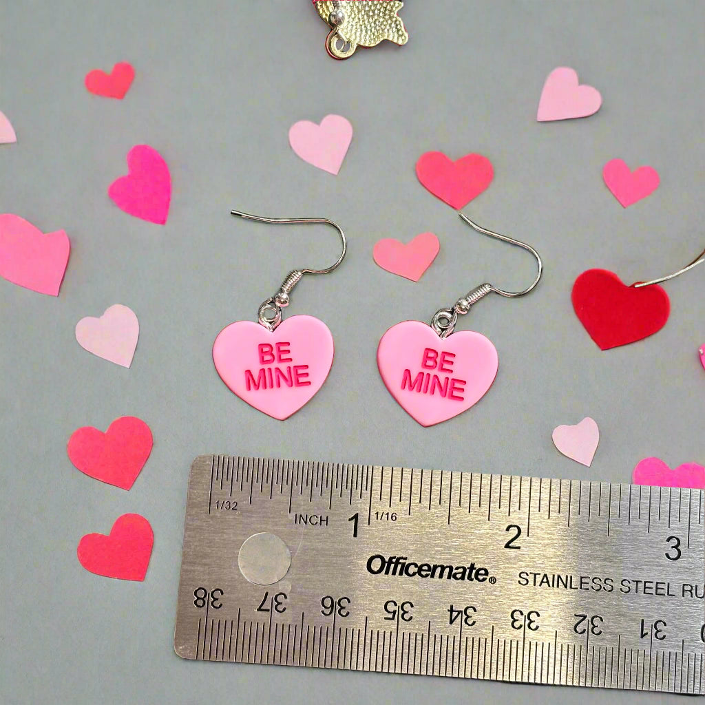 Earrings - "Be Mine" Heart Candy