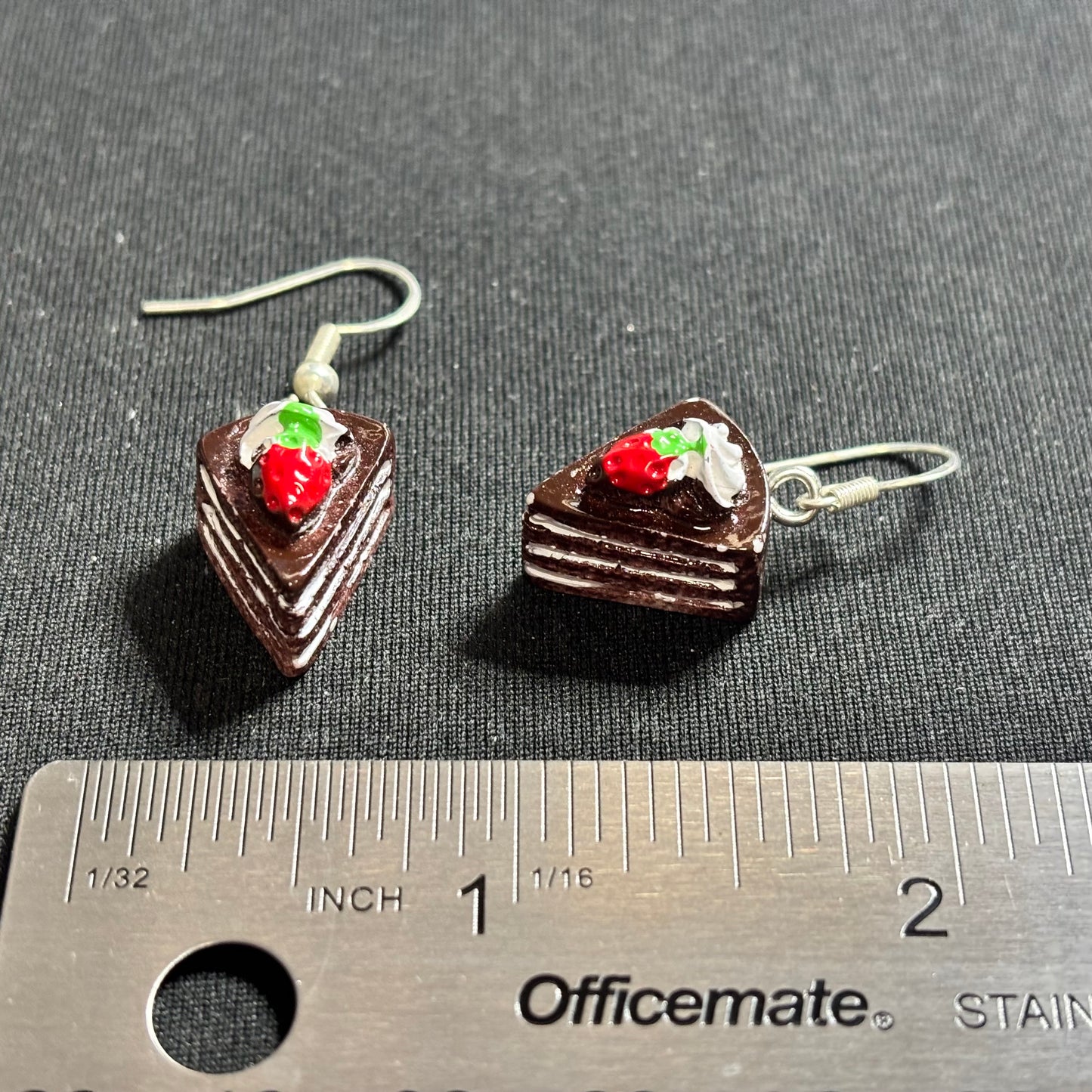 Earrings - Slice of Chocolate Cake!