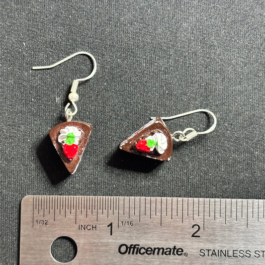 Earrings - Slice of Chocolate Cake!