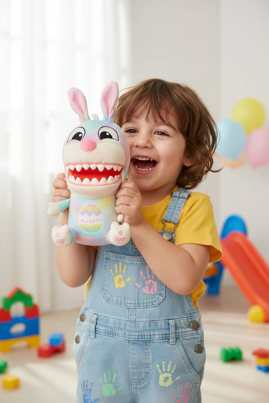 Interactive Toy - Chatter Chompers - Easter Plush Bunny