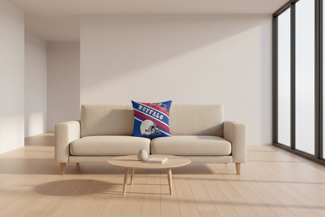 Pillow Case - Buffalo Football - Square Throw