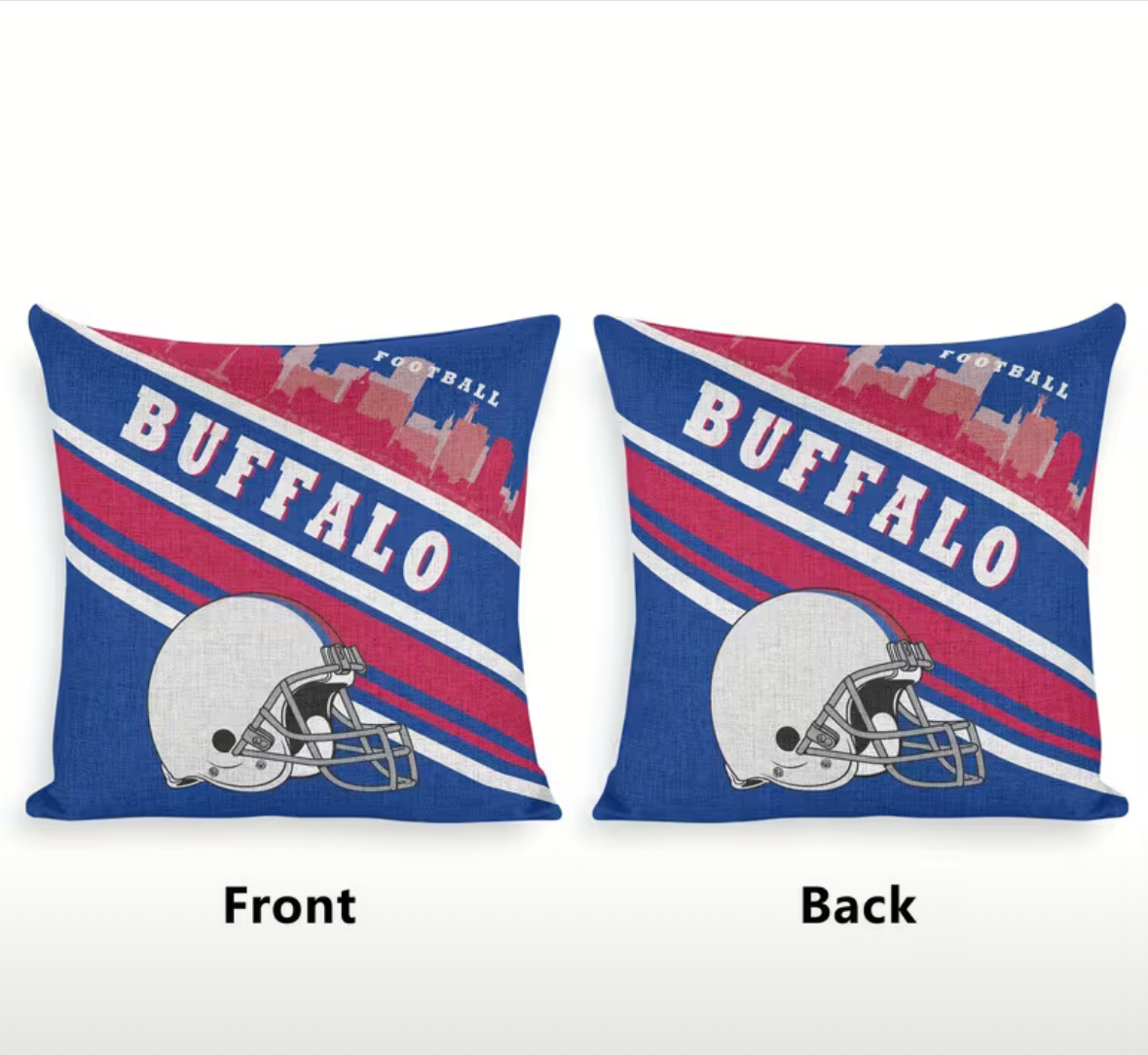 Pillow Case - Buffalo Football - Square Throw