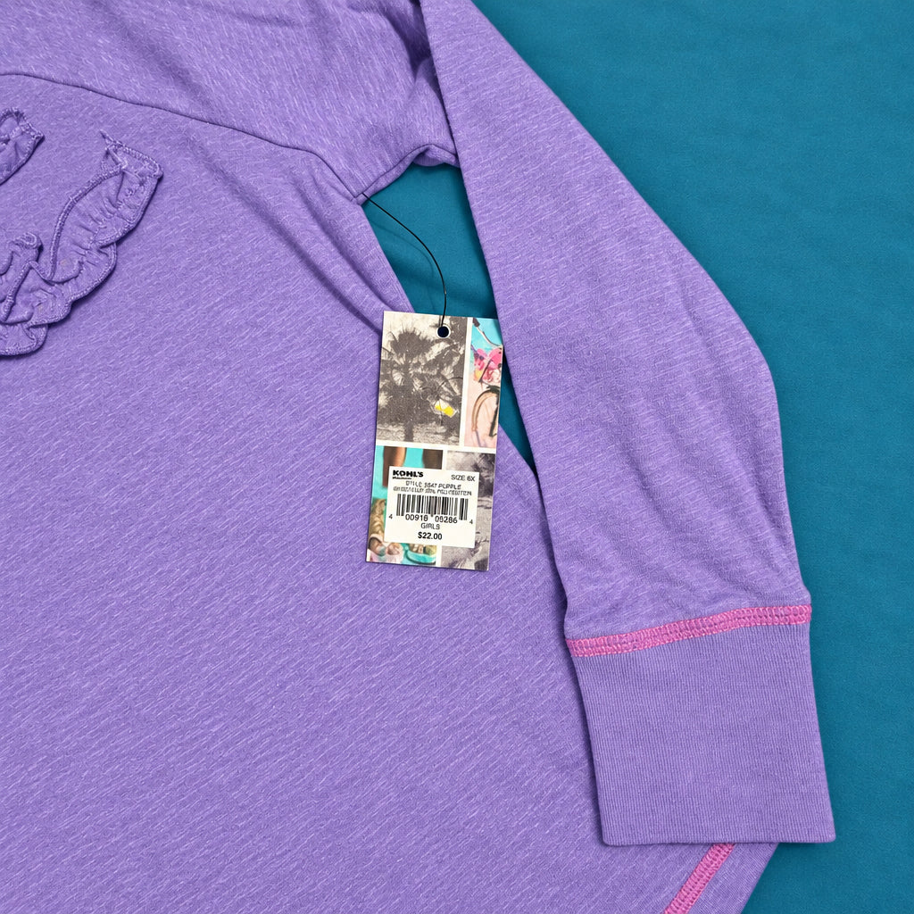 Girl's Shirt - Kohl's - Hang Ten - Dahlia Purple - Size 6X