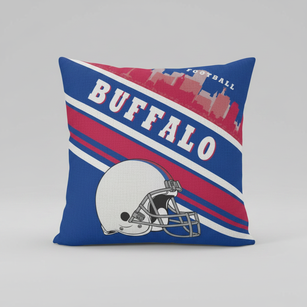 Pillow Case - Buffalo Football - Square Throw
