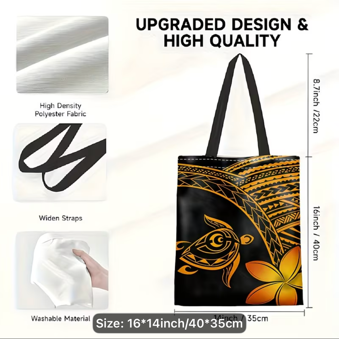 Tote Bag - Hawaiian Style with Sea Turtle