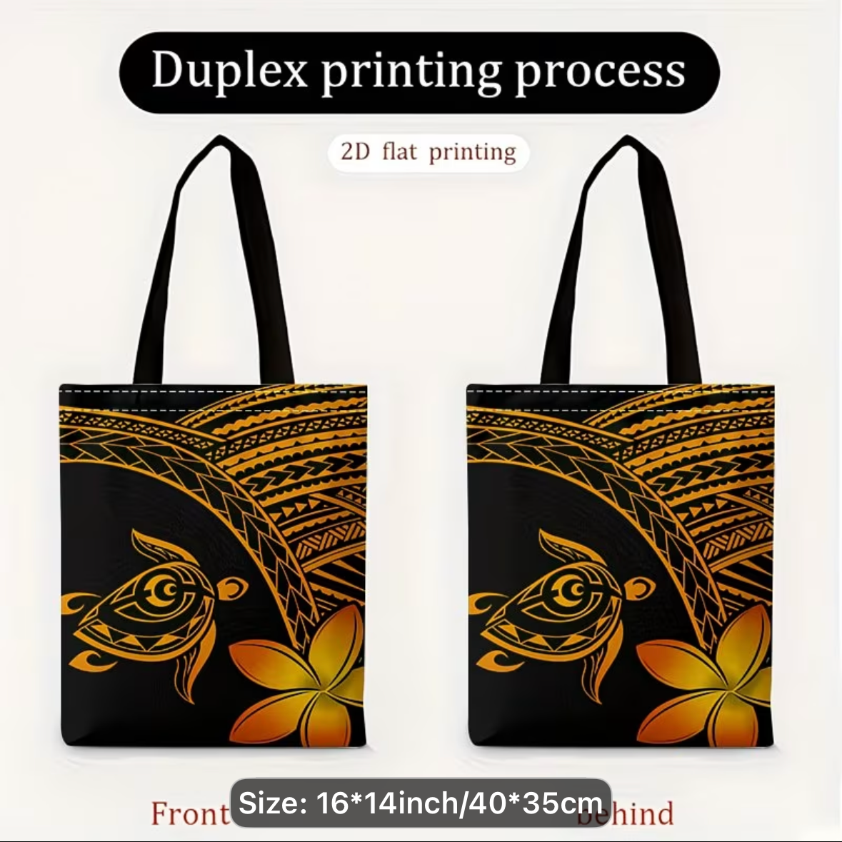 Tote Bag - Hawaiian Style with Sea Turtle