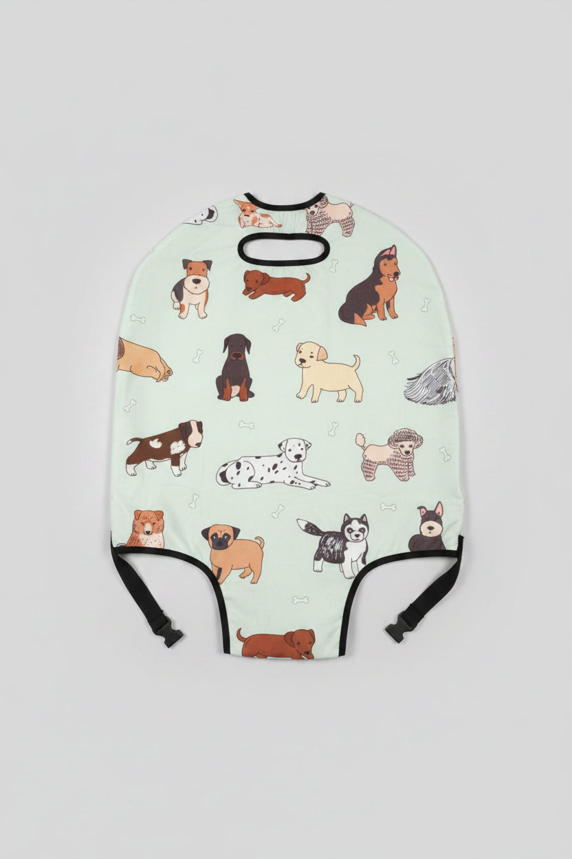 Luggage Cover in Puppy Print Mint Green - XL