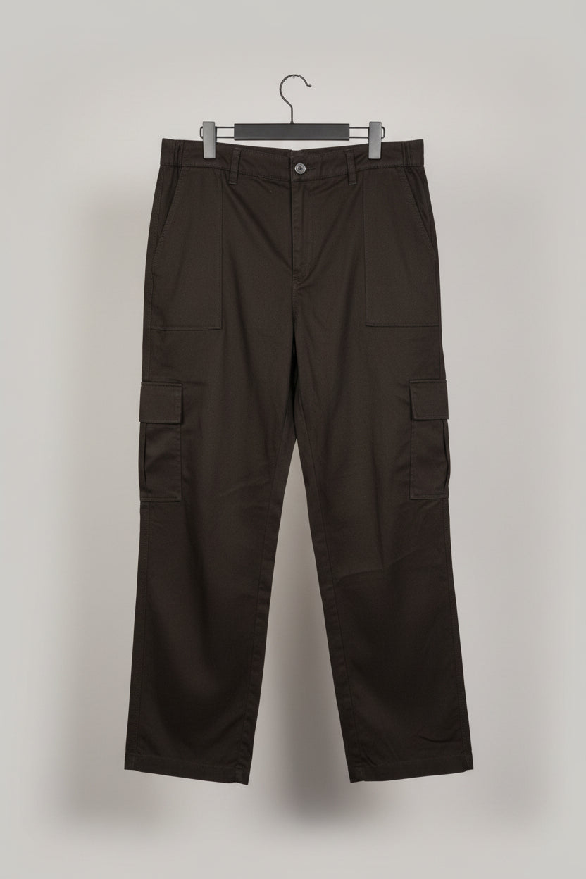 Unbranded - Black Stretch Cargo Pants - Size Ladies XL
