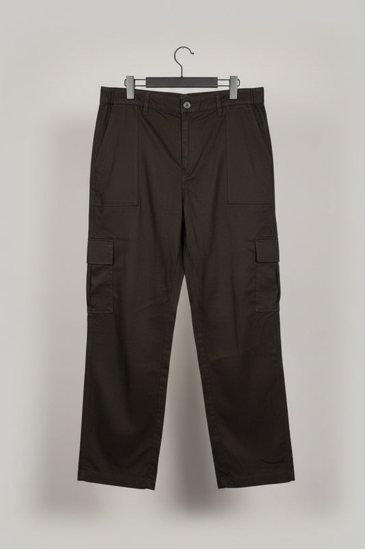 Unbranded - Black Stretch Cargo Pants - Size Ladies XL