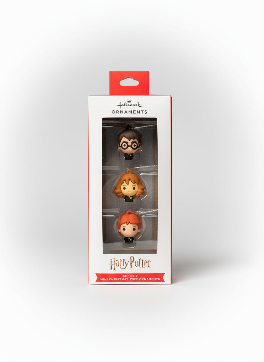 HALLMARK - Set of 3 Mini Christmas Tree Ornaments - Harry Potter