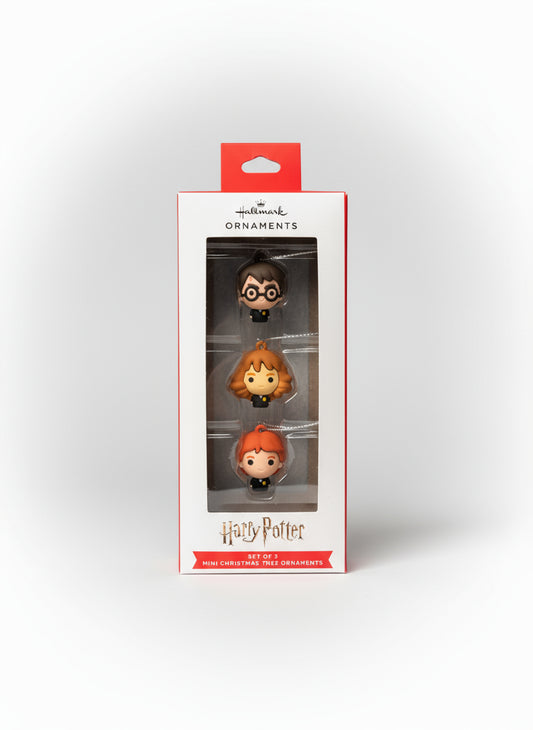HALLMARK - Set of 3 Mini Christmas Tree Ornaments - Harry Potter