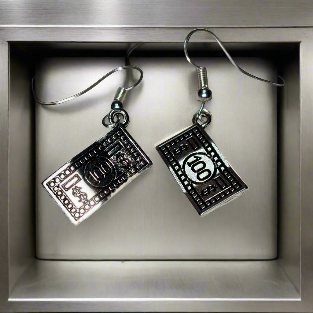 Earrings - Hundred Dollar Bill