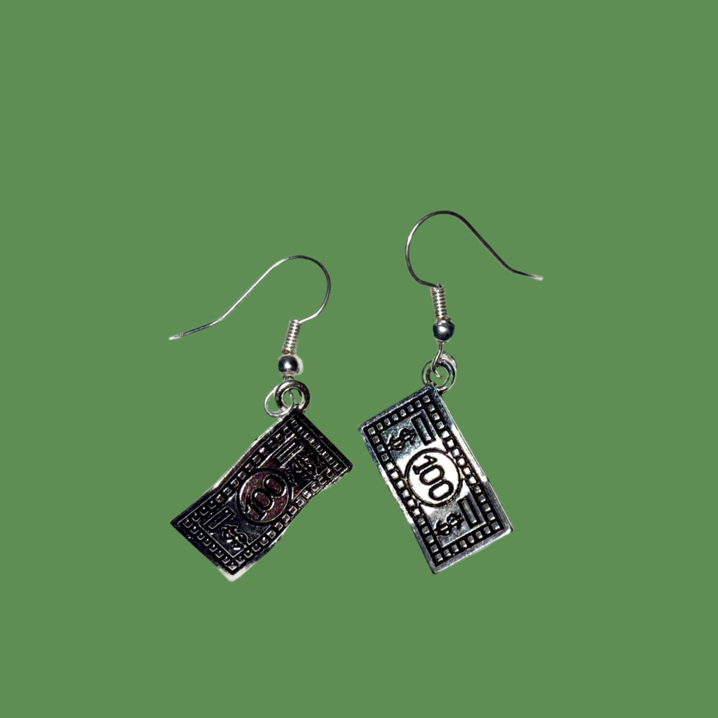 Earrings - Hundred Dollar Bill