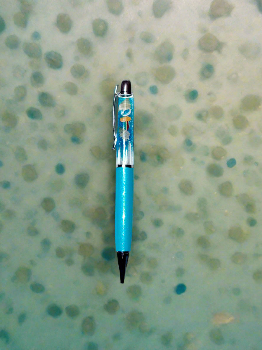 Pen - Floating Seashells - Blue