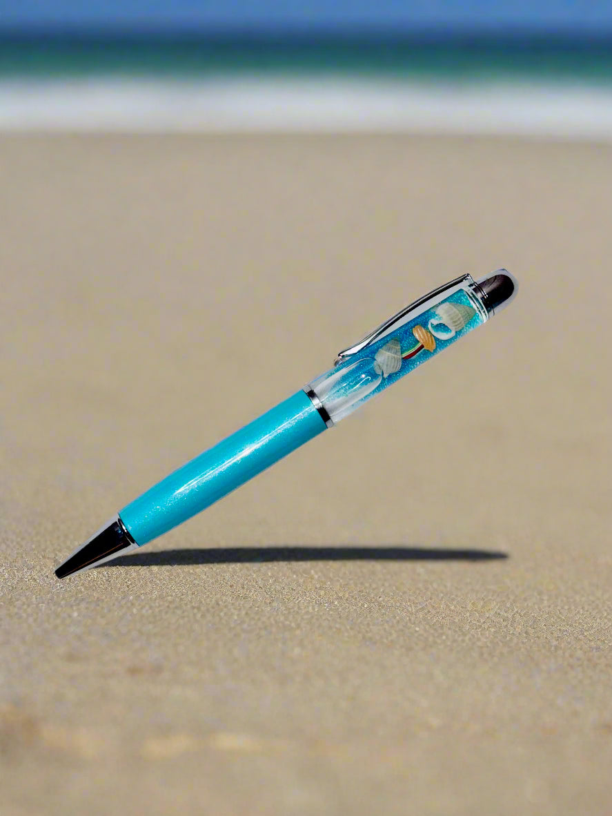 Pen - Floating Seashells - Blue